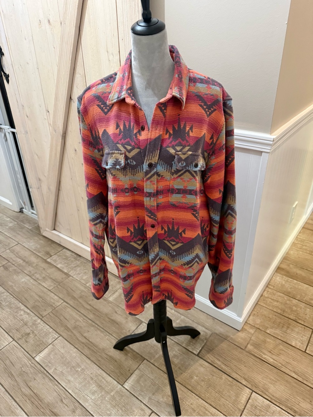 Men's Lucky Brand Patterned Button-Up Jacket